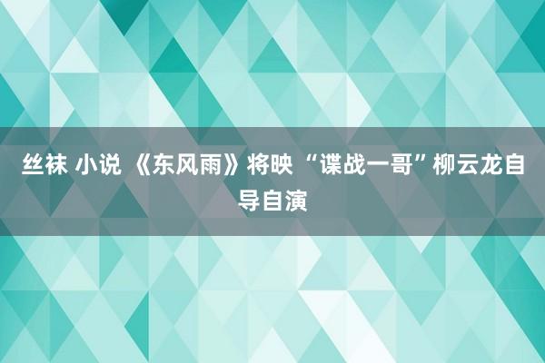 丝袜 小说 《东风雨》将映 “谍战一哥”柳云龙自导自演